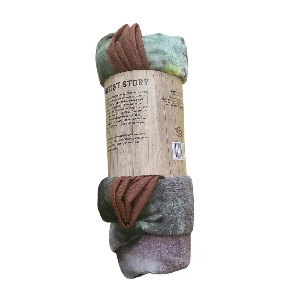 Unicorns Pattern Throw Blanket 50 x 60 in green  Multicolor Nature Theme new